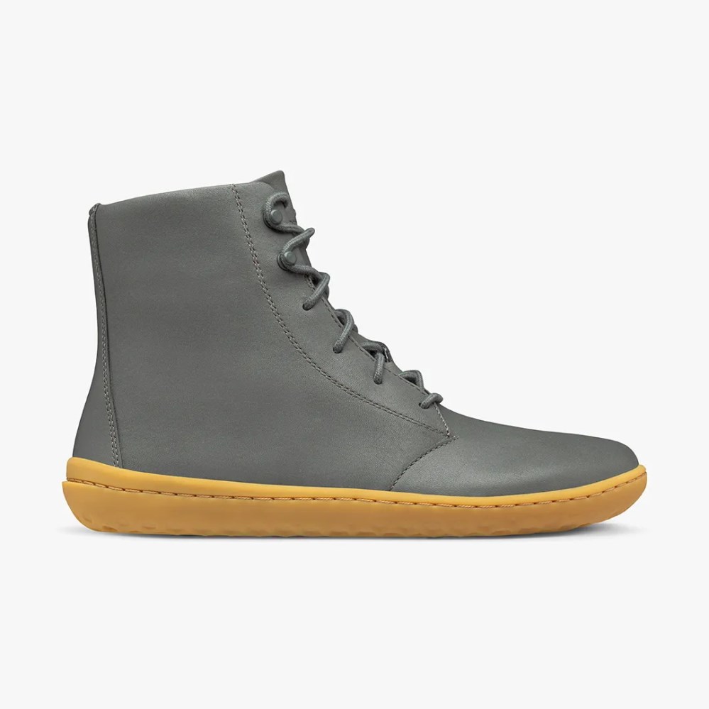 Vivobarefoot Gobi HI IV - Womens Grey Desert Boots (MUOGZ0)
